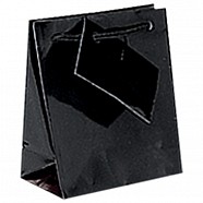 Gloss Paper Shopping Bags - Black