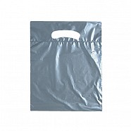 Solid Colour Plastic Bag - Silver