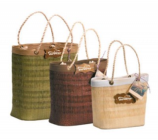 Palm Tree Bags with Jute Handles