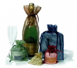 Organza Iridenscent Bags