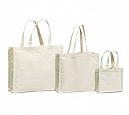 Loop Handle Canvas Bags - Natural