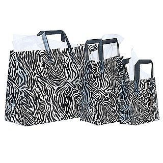 Zebra Print Plastic Bags