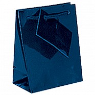 Gloss Paper Shopping Bags - Navy Blue