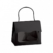 Window Tote Boxes with Rope Handle - Black