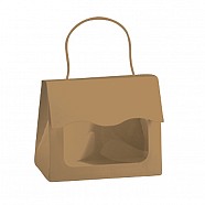 Window Tote Boxes with Rope Handle - Gold