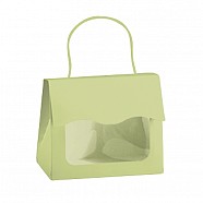 Window Tote Boxes with Rope Handle - Pistachio