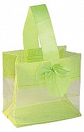 Organza Pouches with Satin Handle - Lime