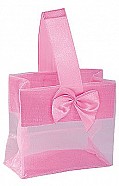 Organza Pouches with Satin Handle - Pink
