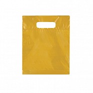 Biodegradable Solid Colour Plastic Bags - Gold Metallic