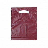 Biodegradable Solid Colour Plastic Bags - Burgundy