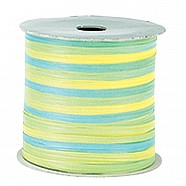 Variegated Paper Raffia Ribbons - Green