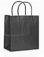 Colour Tone on White Shopping Bags - Black