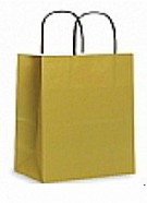 Colour Tone on White Shopping Bags - Honey Mustard