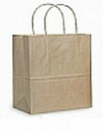 Colour Tone on White Shopping Bags - Kraft