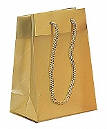 Frosted Plastic Tote Bags - Gold
