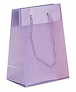 Frosted Plastic Tote Bags - Lavender