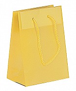 Frosted Plastic Tote Bags - Yellow