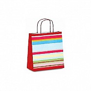 Paper Shopping Bags - Horizontal Lines