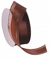 Organza Satin Edge Ribbon - Brown