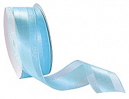 Organza Satin Edge Ribbon - Light Blue