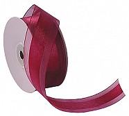 Organza Satin Edge Ribbon - Burgundy