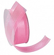 Organza Satin Edge Ribbon - Pink