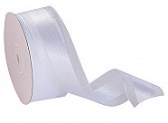 Organza Satin Edge Ribbon - White