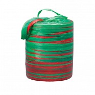 Matt Twisted Raffia Ribbon - Red-Green-Lime