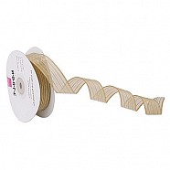 Wired Metallic Ribbon - Stripes - Gold