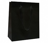 Paper Bags With Twill Handles - Black